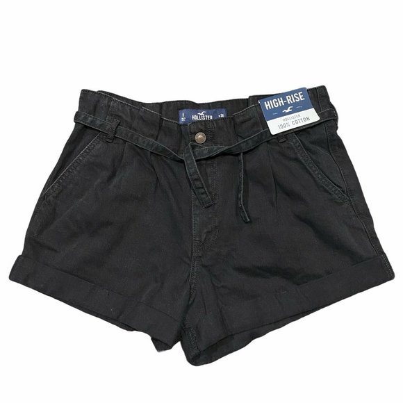 Hollister Pants - NWT HOLLISTER Gal's Hi-Rise Mom Denim Short-Shorts Sz 11/30 Black #77098
